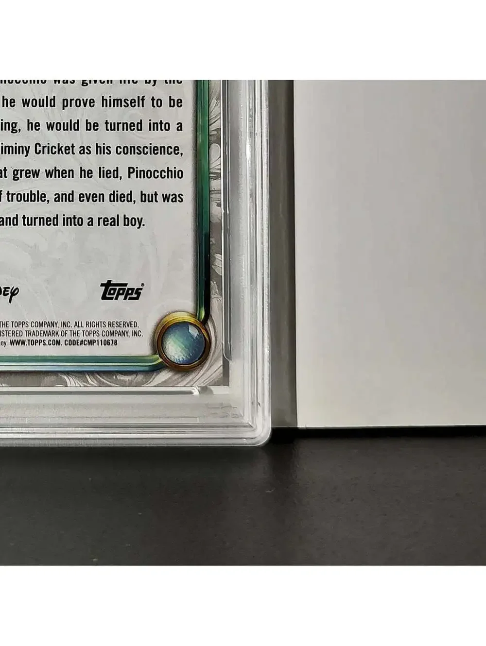 Pinocchio 2025 Topps Disney Wonder #7 Winter Variant Card Pinocchio PSA 8